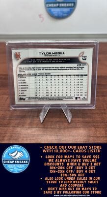 Cheap Sneaks Footwear/Sports Cards Baseball Card Tylor Megill RC 2022 Topps Chrome #212 New York Mets