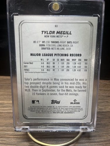 Cheap Sneaks Footwear/Sports Cards Baseball Card Tylor Megill (RC) /299 2022 Bowman Platinum Green Ice Foil 154/299 #63