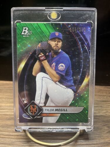 Cheap Sneaks Footwear/Sports Cards Baseball Card Tylor Megill (RC) /299 2022 Bowman Platinum Green Ice Foil 154/299 #63
