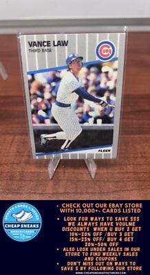 Cheap Sneaks Footwear/Sports Cards Baseball Card Vance Law 1989 Fleer #430 Chicago Cubs