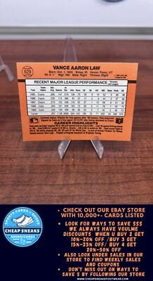 Cheap Sneaks Footwear/Sports Cards Baseball Card Vance Law 1990 Donruss #629 Chicago Cubs