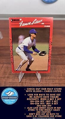 Cheap Sneaks Footwear/Sports Cards Baseball Card Vance Law 1990 Donruss #629 Chicago Cubs