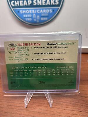 Cheap Sneaks Footwear/Sports Cards Baseball Card Vaughn Grissom RC 2023 Topps Chrome Platinum Anniversary #22 Atlanta B