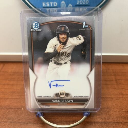 Cheap Sneaks Footwear/Sports Cards Baseball Card Vaun Brown 2023 Bowman Chrome Prospects 1st Auto #CPA-VB Giants
