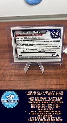 Cheap Sneaks Footwear/Sports Cards Baseball Card Victor Hurtado 2024 Bowman Chrome Prospects #BCP-223 Washington Nation