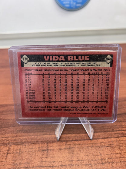 Cheap Sneaks Footwear/Sports Cards Baseball Card Vida Blue 1986 Topps #770 San Francisco Giants