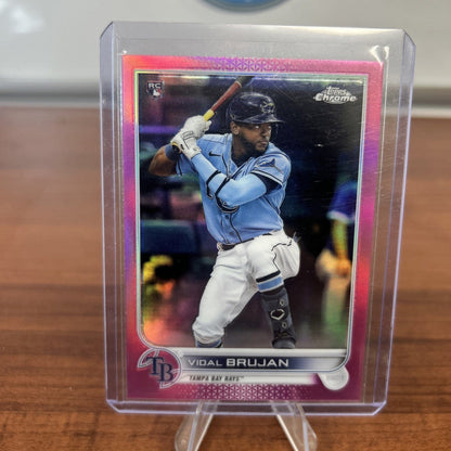 Cheap Sneaks Footwear/Sports Cards Baseball Card VIDAL BRUJAN (RC) 2022 Topps Chrome Pink Refractor Rookie #134 TB Rays