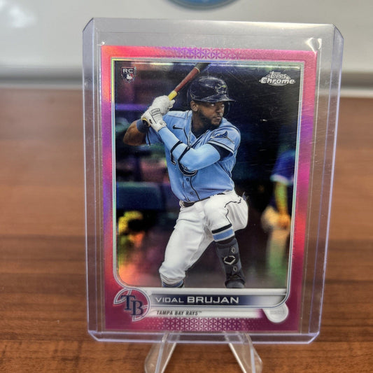 Cheap Sneaks Footwear/Sports Cards Baseball Card VIDAL BRUJAN (RC) 2022 Topps Chrome Pink Refractor Rookie #134 TB Rays