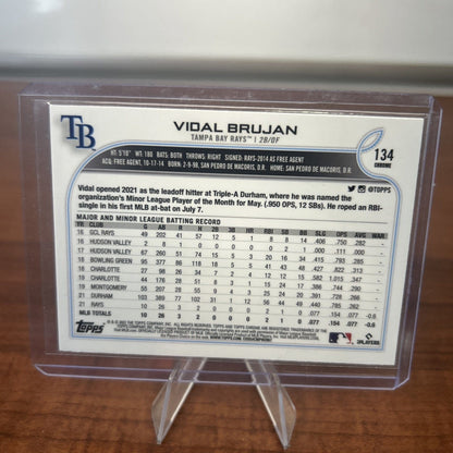 Cheap Sneaks Footwear/Sports Cards Baseball Card VIDAL BRUJAN (RC) 2022 Topps Chrome Pink Refractor Rookie #134 TB Rays