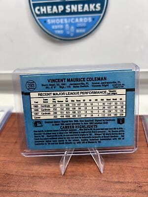 Cheap Sneaks Footwear/Sports Cards Baseball Card Vince Coleman 1988 Donruss #293b St. Louis Cardinals