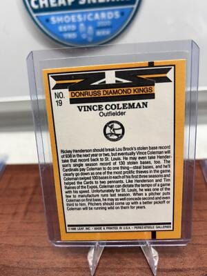 Cheap Sneaks Footwear/Sports Cards Baseball Card Vince Coleman 1989 Donruss #19 St. Louis Cardinals