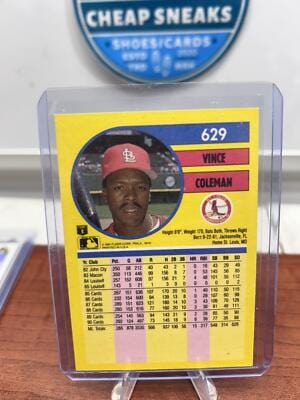 Cheap Sneaks Footwear/Sports Cards Baseball Card Vince Coleman 1991 Fleer #629b St. Louis Cardinals