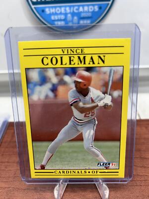 Cheap Sneaks Footwear/Sports Cards Baseball Card Vince Coleman 1991 Fleer #629b St. Louis Cardinals