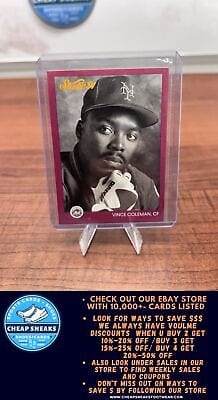 Cheap Sneaks Footwear/Sports Cards Baseball Card Vince Coleman 1991 Studio #202 New York Mets
