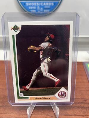 Cheap Sneaks Footwear/Sports Cards Baseball Card Vince Coleman 1991 Upper Deck #461b St. Louis Cardinals
