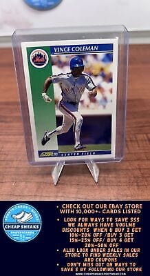 Cheap Sneaks Footwear/Sports Cards Baseball Card Vince Coleman 1992 Score #95 New York Mets