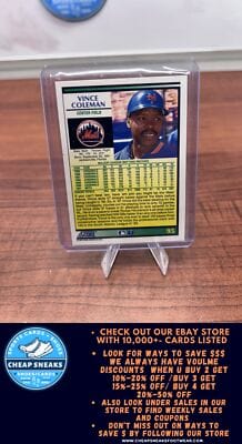 Cheap Sneaks Footwear/Sports Cards Baseball Card Vince Coleman 1992 Score #95 New York Mets