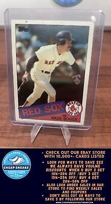 Cheap Sneaks Footwear/Sports Cards Baseball Card Wade Boggs 1985 Topps #350 Boston Red Sox