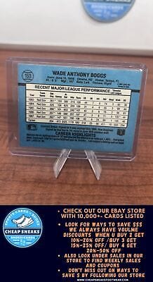 Cheap Sneaks Footwear/Sports Cards Baseball Card Wade Boggs 1988 Donruss #153 Boston Red Sox