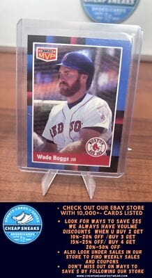 Cheap Sneaks Footwear/Sports Cards Baseball Card Wade Boggs 1988 Donruss Bonus MVPs #BC-7 Boston Red Sox