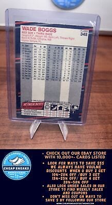 Cheap Sneaks Footwear/Sports Cards Baseball Card Wade Boggs 1988 Fleer #345 Boston Red Sox