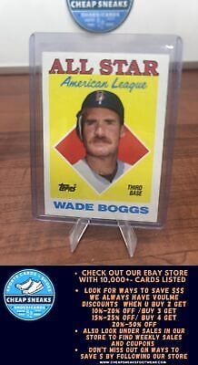 Cheap Sneaks Footwear/Sports Cards Baseball Card Wade Boggs 1988 Topps #388 Boston Red Sox