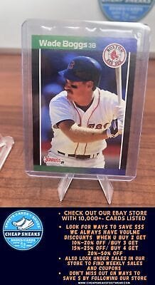 Cheap Sneaks Footwear/Sports Cards Baseball Card Wade Boggs 1989 Donruss #68 Boston Red Sox