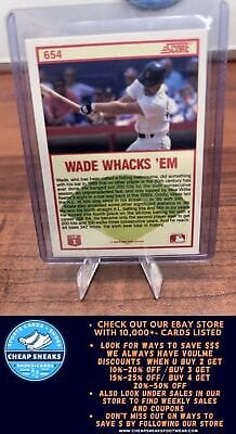 Cheap Sneaks Footwear/Sports Cards Baseball Card Wade Boggs 1989 Score #654a Boston Red Sox