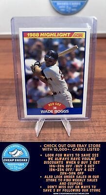 Cheap Sneaks Footwear/Sports Cards Baseball Card Wade Boggs 1989 Score #654a Boston Red Sox