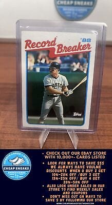 Cheap Sneaks Footwear/Sports Cards Baseball Card Wade Boggs 1989 Topps #2 Boston Red Sox