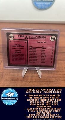 Cheap Sneaks Footwear/Sports Cards Baseball Card Wade Boggs 1989 Topps #399 Boston Red Sox