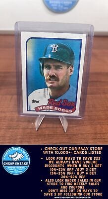 Cheap Sneaks Footwear/Sports Cards Baseball Card Wade Boggs 1989 Topps #600 Boston Red Sox