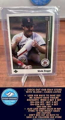 Cheap Sneaks Footwear/Sports Cards Baseball Card Wade Boggs 1989 Upper Deck #389 Boston Red Sox