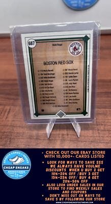 Cheap Sneaks Footwear/Sports Cards Baseball Card Wade Boggs 1989 Upper Deck #687 Boston Red Sox