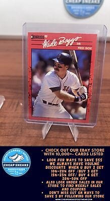 Cheap Sneaks Footwear/Sports Cards Baseball Card Wade Boggs 1990 Donruss #68c Boston Red Sox