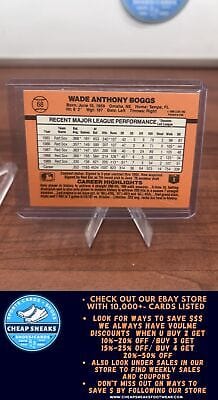 Cheap Sneaks Footwear/Sports Cards Baseball Card Wade Boggs 1990 Donruss #68c Boston Red Sox