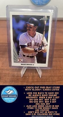 Cheap Sneaks Footwear/Sports Cards Baseball Card Wade Boggs 1990 Leaf #51 Boston Red Sox