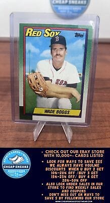 Cheap Sneaks Footwear/Sports Cards Baseball Card Wade Boggs 1990 Topps #760 Boston Red Sox