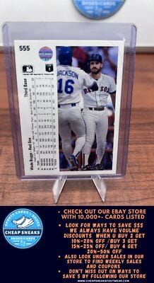 Cheap Sneaks Footwear/Sports Cards Baseball Card Wade Boggs 1990 Upper Deck #555 Boston Red Sox