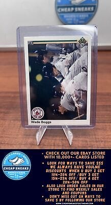 Cheap Sneaks Footwear/Sports Cards Baseball Card Wade Boggs 1990 Upper Deck #555 Boston Red Sox