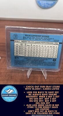 Cheap Sneaks Footwear/Sports Cards Baseball Card Wade Boggs 1991 Donruss #178 Boston Red Sox
