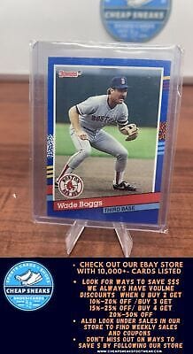 Cheap Sneaks Footwear/Sports Cards Baseball Card Wade Boggs 1991 Donruss #178 Boston Red Sox