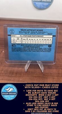 Cheap Sneaks Footwear/Sports Cards Baseball Card Wade Boggs 1991 Donruss #55b Boston Red Sox
