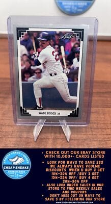 Cheap Sneaks Footwear/Sports Cards Baseball Card Wade Boggs 1991 Leaf #273 Boston Red Sox