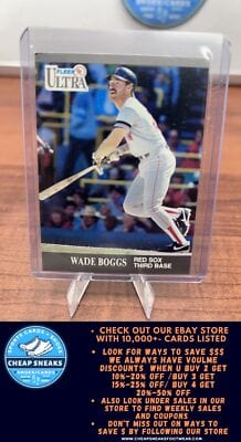 Cheap Sneaks Footwear/Sports Cards Baseball Card Wade Boggs 1991 Ultra #27 Boston Red Sox