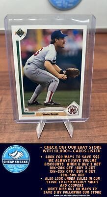 Cheap Sneaks Footwear/Sports Cards Baseball Card Wade Boggs 1991 Upper Deck #546 Boston Red Sox