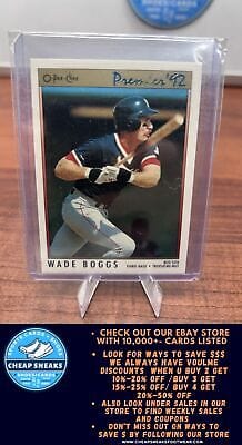Cheap Sneaks Footwear/Sports Cards Baseball Card Wade Boggs 1992 O-Pee-Chee Premier #1 Boston Red Sox