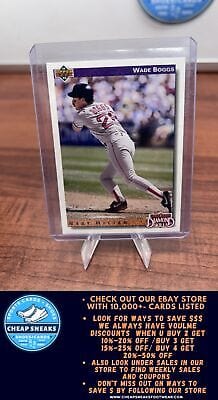 Cheap Sneaks Footwear/Sports Cards Baseball Card Wade Boggs 1992 Upper Deck Factory Set  #646 Boston Red Sox