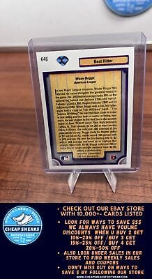 Cheap Sneaks Footwear/Sports Cards Baseball Card Wade Boggs 1992 Upper Deck Factory Set  #646 Boston Red Sox