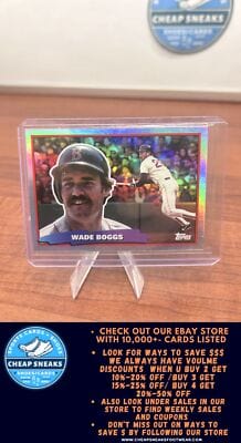 Cheap Sneaks Footwear/Sports Cards Baseball Card Wade Boggs 2022 Topps Archives 1988 Topps Big Foil #88BF-17 Boston Red